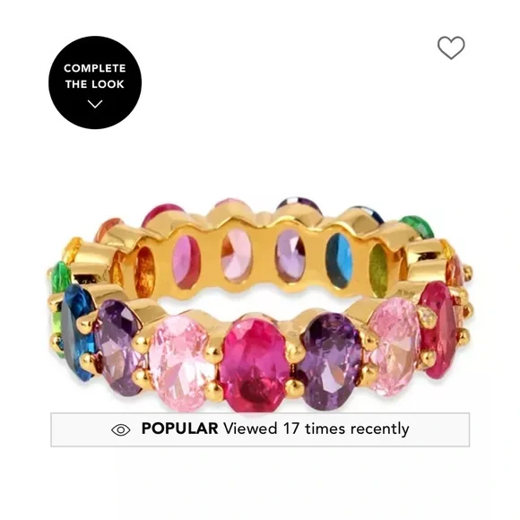 New in Box Kurt Geiger London Gemstone Eternity Ring 8 - Picture 4 of 4